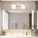 LightHorn Minimalistisches Holz Eisen Glas Wandleuchte | 1/2 Lichter | Modernes Design