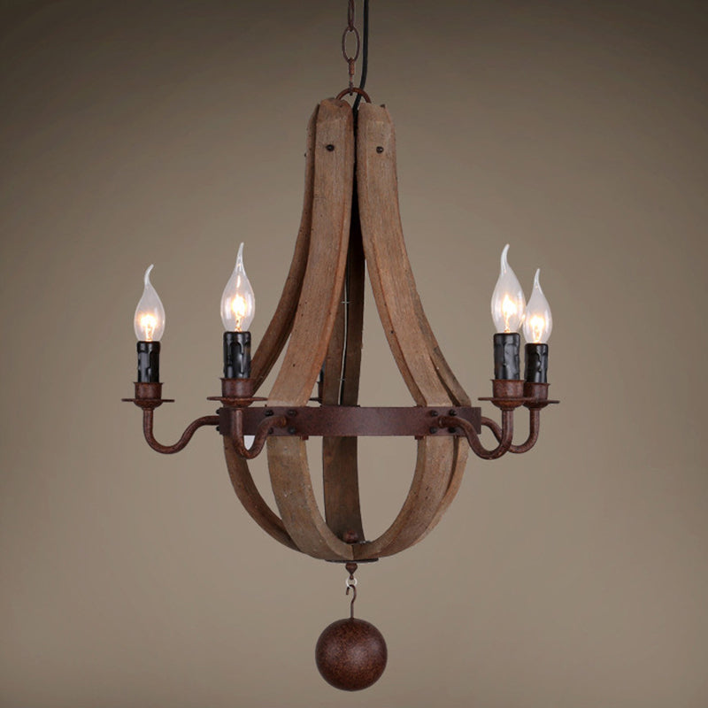RustiLuxe Runde Ast-Kerzenhalter Holz-Eisen Kronleuchter | 5/6/8 Lichter | Landhausstil
