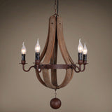 RustiLuxe Runde Ast-Kerzenhalter Holz-Eisen Kronleuchter | 5/6/8 Lichter | Landhausstil
