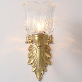 LustraBloom Vintage Wandleuchte | Messing & Glas | 1/2 Flammen | Elegantes Blütendesign