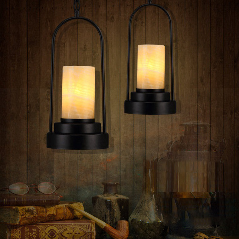 HempCandle Industrielle Pendelleuchte | Vintage Seil-Design | 1-flammige LED-Hängeleuchte | Rustikaler Stil