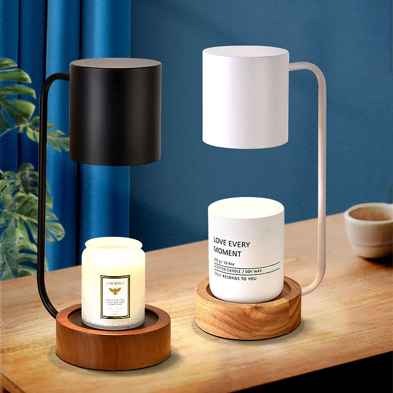 ShinaiGlow Holz-Tischlampe | Dimmbar | Timer-Funktion | Wachseffekt | Modernes Design