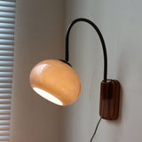 LumiCarve Wandleuchte | Minimalistisches Design | Glas & Massivholz | LED Wandleuchte für Wohnräume