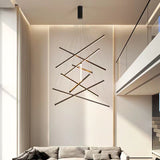 GeoLuma Nordic LED Kronleuchter | Geometrisches Linien-Design aus Eisen & Aluminium | 3-9 Flammen | Modern & Energieeffizient