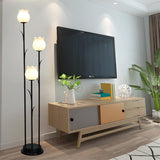 Fiorenza Stehlampe | Skandinavisches Design | Zylindrische Blütenform | 3-flammige Beleuchtung für Wohnzimmer