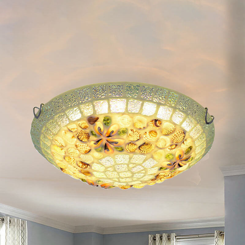Shellique Tiffany Mosaik-Deckenleuchte | Kreatives Design | Einzigartige Muscheloptik | Stimmungsvolle Beleuchtung | 1-flammig