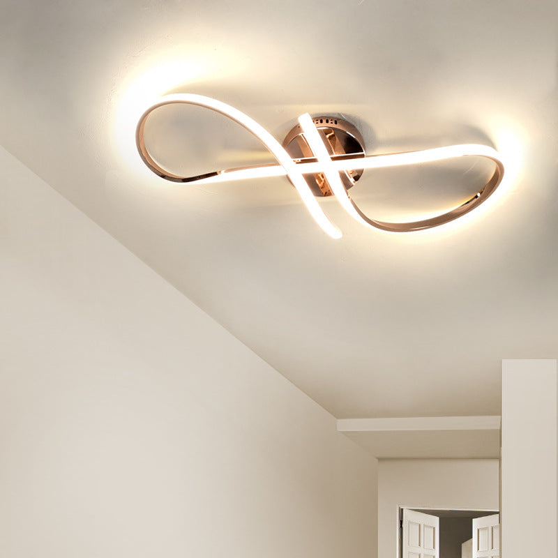 TwistLum LED-Deckenleuchte | Modernes Spiraldesign | Aluminium & Silikon | Schlafzimmerbeleuchtung