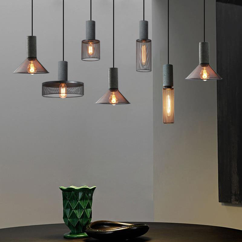 UrbanTaper Industrial Design Zement Pendelleuchte | Zylindrische Form | Moderner Look | Perfekt für Wohnzimmer