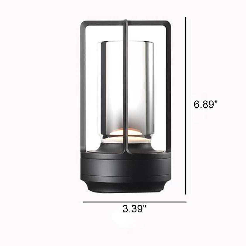 LumoEase Vintage Nachtlicht-Tischlampe | Aluminium & Acryl | USB-Aufladbar | Dimmbares LED-Licht | Nordic Design