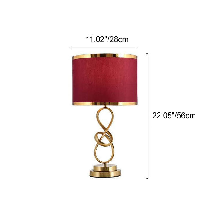 LuxeKnot Tischlampe | Modern Light Luxury | Stoffknotenring Design | 1-flammig