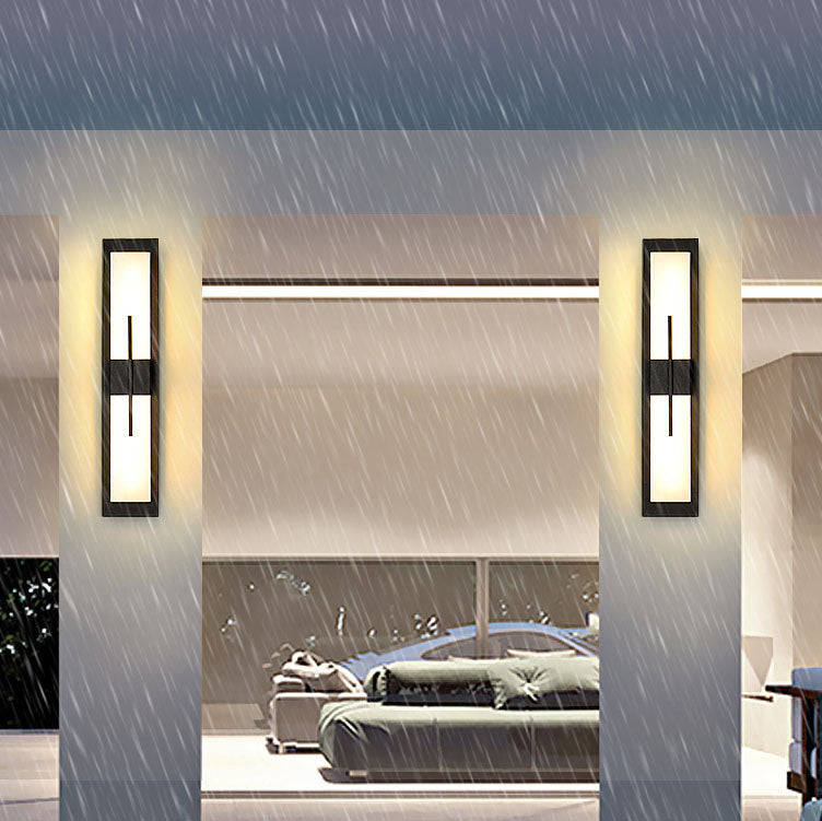 LumenEdge Außenwandleuchte | Minimalistisches Design | Edelstahl & Acryl | LED Wasserdicht