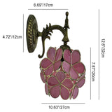 Bloomvielle Europäische Vintage Tiffany Wandleuchte | Blumenförmiges Glas | 1-Licht Design | Elegante Wandbeleuchtung