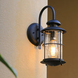 Aurovia Vintage Outdoor Wandleuchte | Wasserdicht | Eisen & Glas | 1-Licht Design | Ideal für Terrasse & Garten