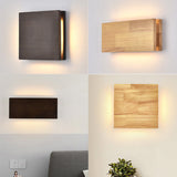 WabiLight Japanische Wabi-Sabi Holz-LED Wandlampe | Rechteckig oder Quadratisch | Warmes Ambiente