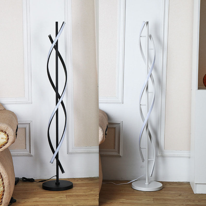 LumiSpire LED Stehlampe | Minimalistisches Spiraldesign | 1-flammige Standlampe | Dimmbares Licht