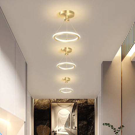 LumaRing Deckenleuchte im modernen Stil | Aluminium-Kreis-Design | LED Halbeinbau | Perfekt für Flur & Wohnzimmer