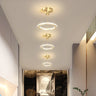LumaRing Deckenleuchte im modernen Stil | Aluminium-Kreis-Design | LED Halbeinbau | Perfekt für Flur & Wohnzimmer