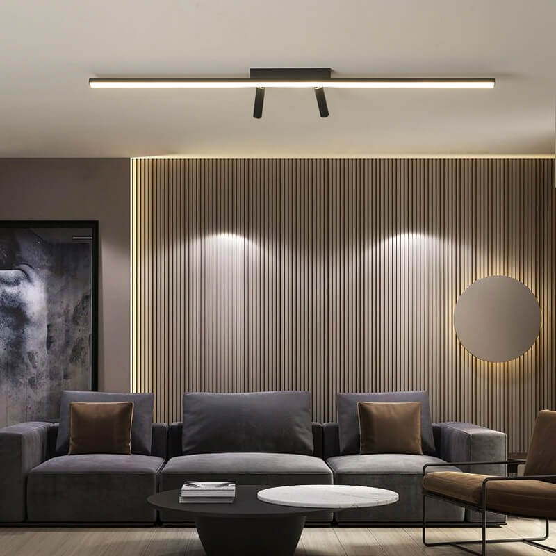 LumiTrack Nordic LED Deckenleuchte | Minimalistisches Design | Spotlights auf Acrylbasis | Modern & Energieeffizient