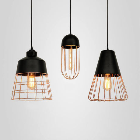 CageNova Geometrische Pendelleuchte | Nordic Design | Eisenkäfig | Einzigartige Beleuchtung
