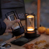 LumoEase Vintage Nachtlicht-Tischlampe | Aluminium & Acryl | USB-Aufladbar | Dimmbares LED-Licht | Nordic Design