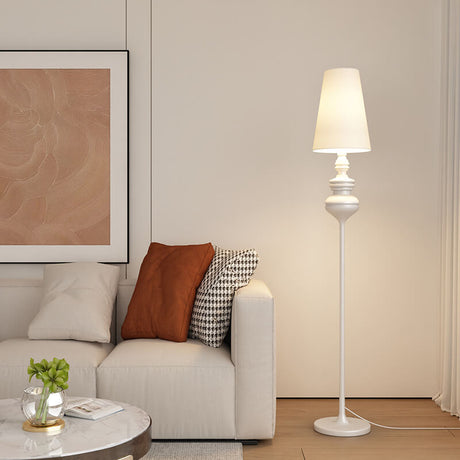 Glorovia Stehende Stofflampe | Modernes Kegeldesign | Stabiler Eisenfuß | Stimmungsvolle Beleuchtung für Wohnzimmer