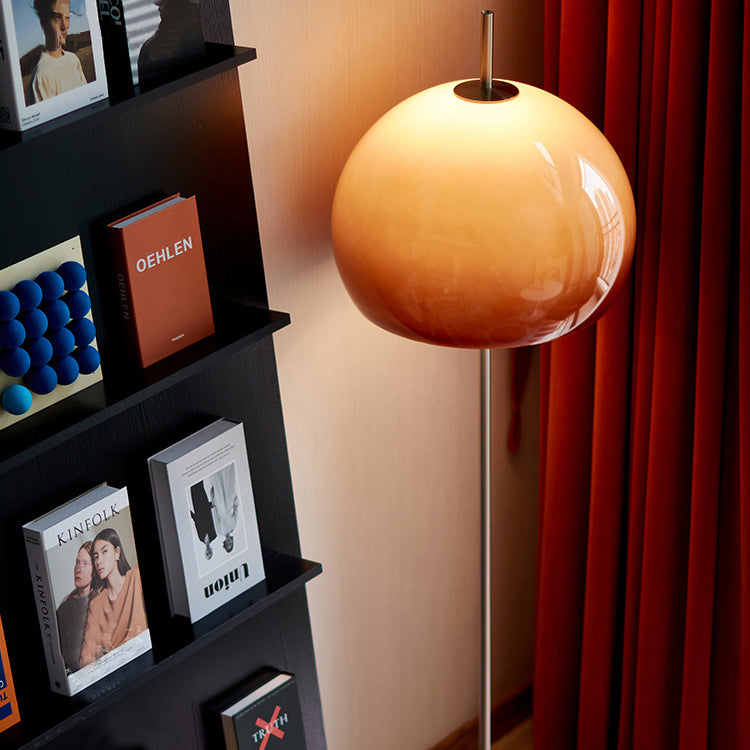 Lumora Retro Mushroom Stehleuchte | 2-Licht Design | Glas & Metall | Perfekt für Wohnzimmer