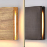 WabiLight Japanische Wabi-Sabi Holz-LED Wandlampe | Rechteckig oder Quadratisch | Warmes Ambiente