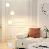Fiorenza Stehlampe | Skandinavisches Design | Zylindrische Blütenform | 3-flammige Beleuchtung für Wohnzimmer