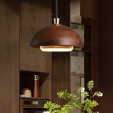 LumoDome Nordic Design Holz-Glas Pendelleuchte | Minimalistisch | LED Beleuchtung | Dekorative Hängeleuchte