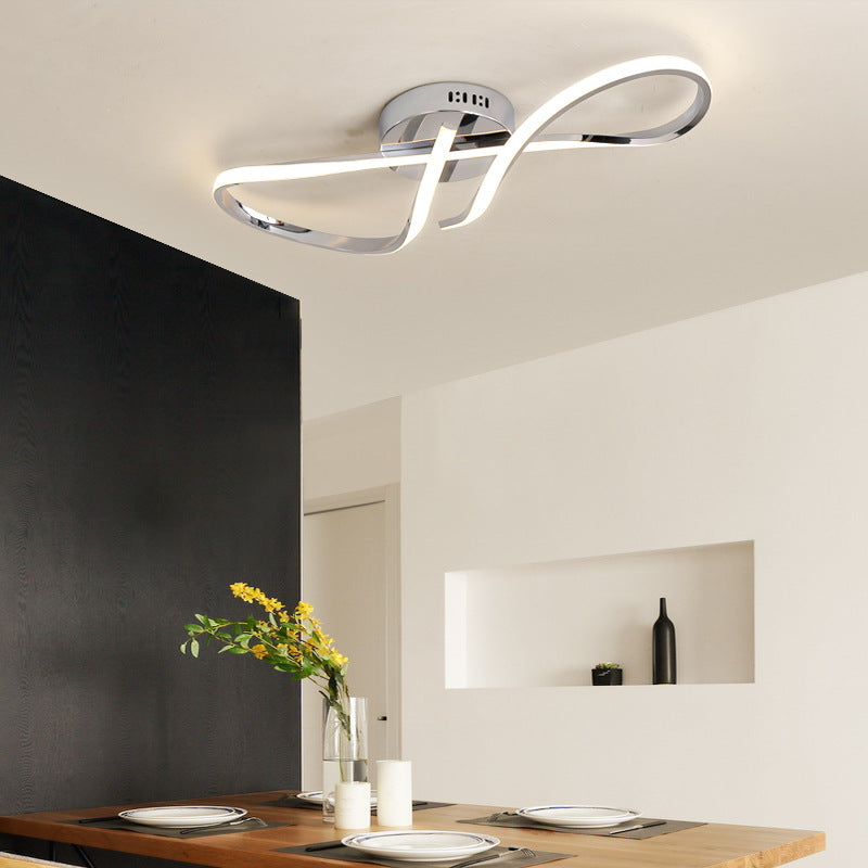 TwistLum LED-Deckenleuchte | Modernes Spiraldesign | Aluminium & Silikon | Schlafzimmerbeleuchtung