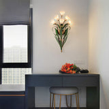 FloraLux Wandlampe | Modern Minimalist Design | 6/10-flammig | Glasblüten | Dekorative Beleuchtung