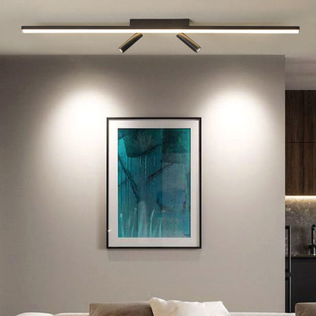 LumiTrack Nordic LED Deckenleuchte | Minimalistisches Design | Spotlights auf Acrylbasis | Modern & Energieeffizient