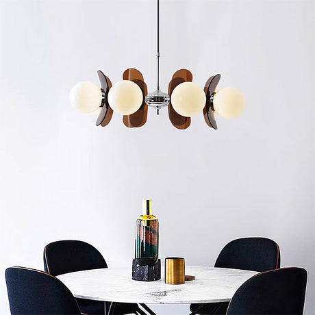 LumiOrion Acryl-Kronleuchter | 3/5/6/8 Lichter | Mid-Century Design für Wohnzimmer & Essbereich