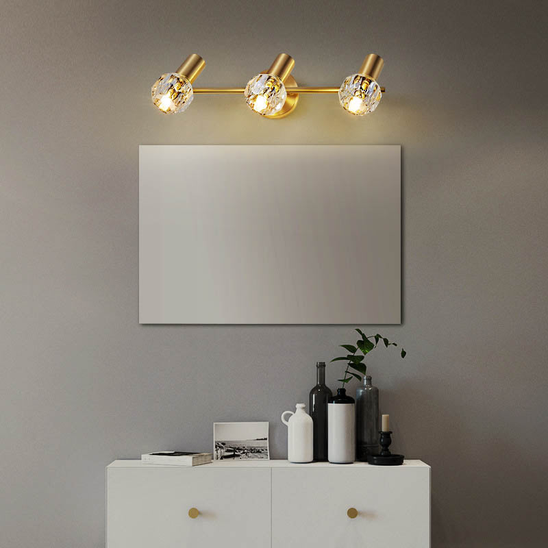 LumiBrill Crystal Wandlampe | Luxus Design | Messing & Kristall | Badezimmer-Beleuchtung