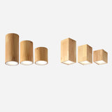 LumaKube Nordic Design LED Deckenleuchte | Holzoptik | Flush Mount | Warmweiß oder Kaltweiß | Stilvolle Beleuchtung für Zuhause