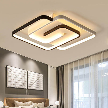 LumeoSquare LED Deckenleuchte | Modernes Aluminium Design | Semi-Flush Mount | Dimmbar | Quadratische Form
