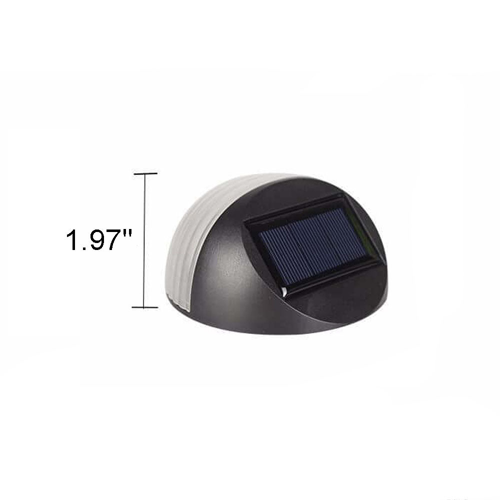 SolarArc LED Wandleuchte | Halbkreisdesign | Solarbetrieben | Außenlampe für Garten & Zaun | 6 LEDs