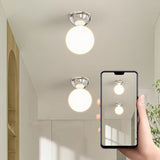 Spherelia Skandinavische Deckenleuchte mit Kugelglas | 1-Licht Design | Semi-Flush Montage | Perfekt für Flur & Wohnräume