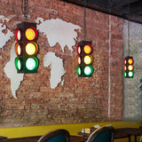 LumoStop Retro Pendelleuchte | Ampel-Design | Eisen & Glas | LED Beleuchtung