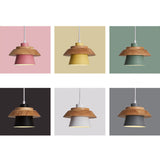 LunaDisc Moderne Pendelleuchte | Minimalistisches Design | Holz & Metall | Wohnraumbeleuchtung