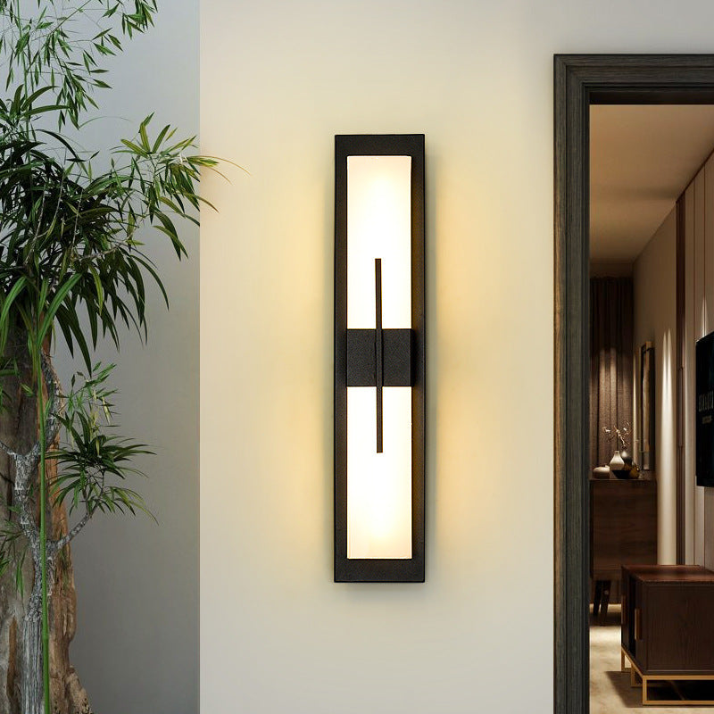 LumenEdge Außenwandleuchte | Minimalistisches Design | Edelstahl & Acryl | LED Wasserdicht