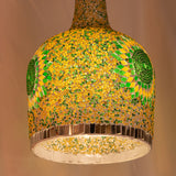 LumaFrost Pendelleuchte | Modernes Kreatives Design | Flaschenform aus Buntglas | LED Hängelampe