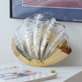 Lumova Muschel-Wandleuchte | Art Déco Design | Glas & Messing | Schlafzimmerbeleuchtung
