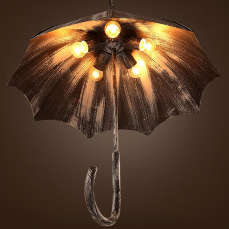 RetroLux 5-Licht Industrie-Chandelier | Vintage Design Hängeleuchte | Kupfer oder Silber