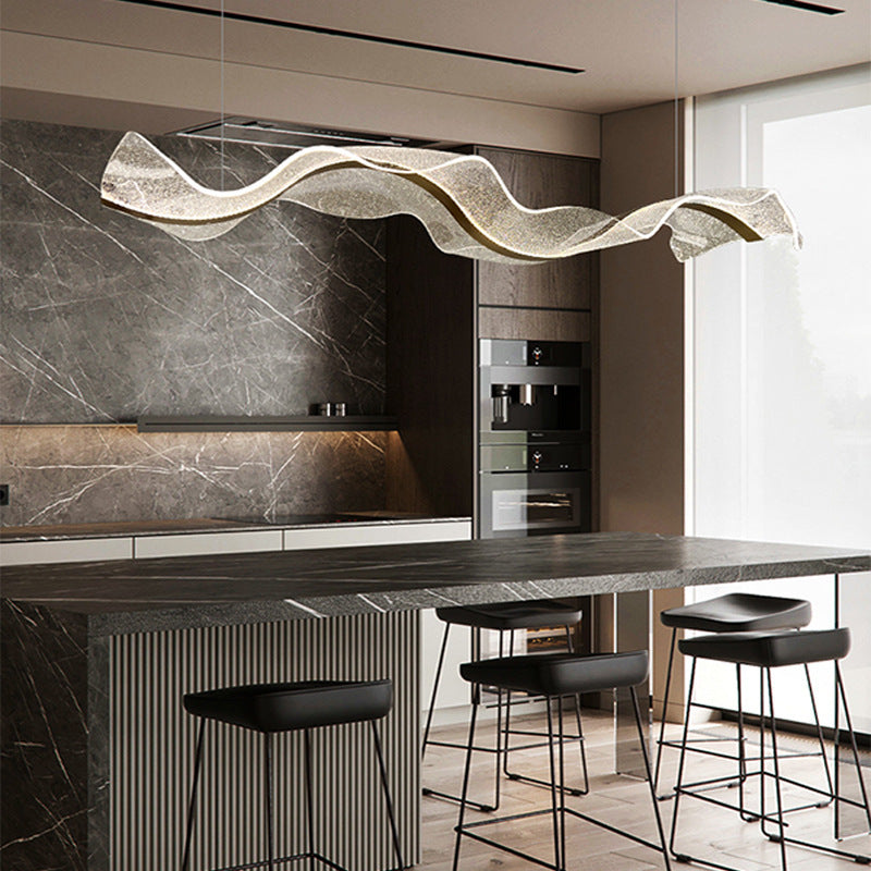 WaveLuma LED Pendelleuchte | Innovatives Wellen-Design | Dimmbar | Perfekt für Esszimmer & Kücheninseln