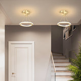 LumaRing Deckenleuchte im modernen Stil | Aluminium-Kreis-Design | LED Halbeinbau | Perfekt für Flur & Wohnzimmer