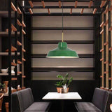 RetroDome Industrielle Vintage Pendelleuchte | Grünes Eisen-Kuppeldesign | Einzellicht | Rustikale Deckenbeleuchtung