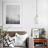 Orbilia Minimalistische Pendelleuchte | Weiße Kugel | Skandinavisches Design | Moderne Beleuchtung für Wohnräume