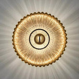 GlowDisc Vintage Wandleuchte | Strukturiertes Glas | Zeitloses Design