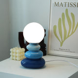 Pebluxe Minimalistische LED Tischlampe | Keramik & Glas | USB-Anschluss | Elegante Beleuchtung für Zuhause & Büro